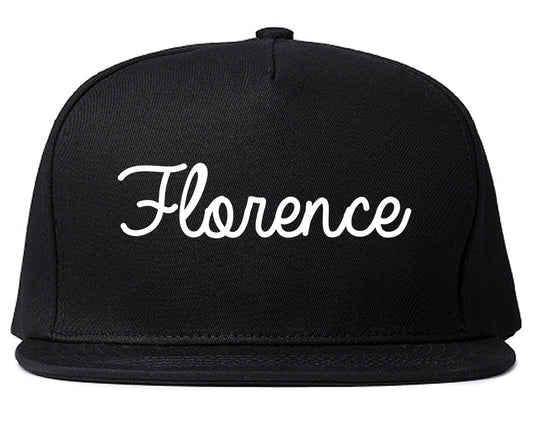Florence South Carolina SC Script Mens Snapback Hat Black