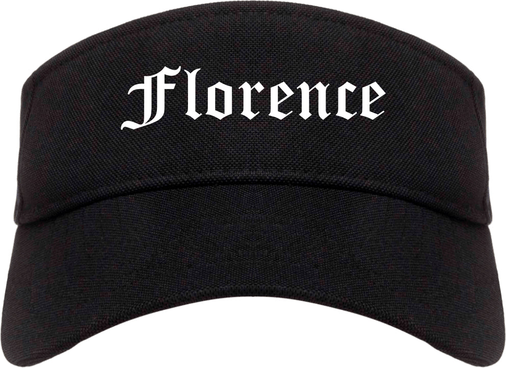 Florence South Carolina SC Old English Mens Visor Cap Hat Black