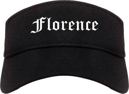 Florence South Carolina SC Old English Mens Visor Cap Hat Black