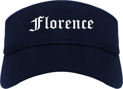 Florence South Carolina SC Old English Mens Visor Cap Hat Navy Blue