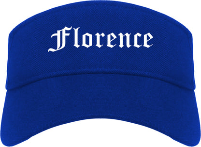 Florence South Carolina SC Old English Mens Visor Cap Hat Royal Blue