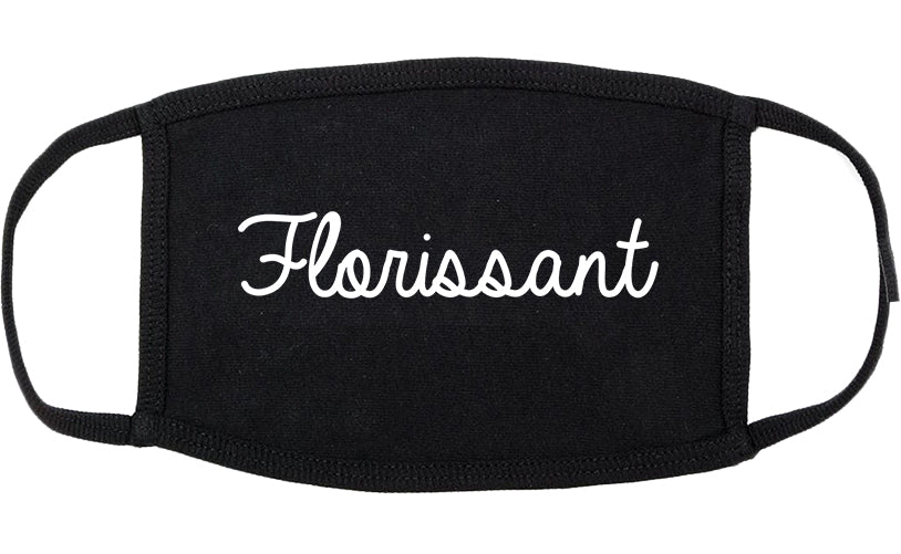 Florissant Missouri MO Script Cotton Face Mask Black