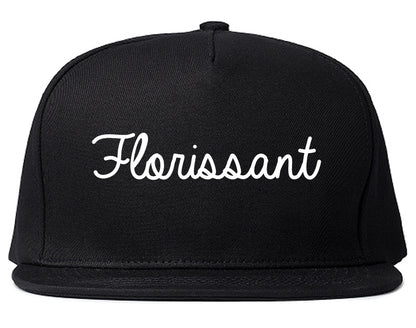 Florissant Missouri MO Script Mens Snapback Hat Black
