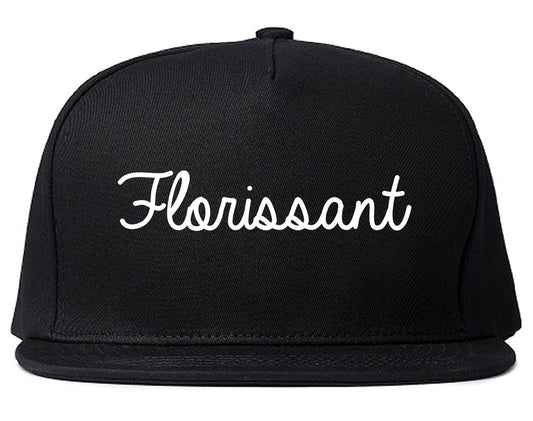 Florissant Missouri MO Script Mens Snapback Hat Black