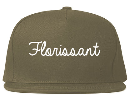 Florissant Missouri MO Script Mens Snapback Hat Grey