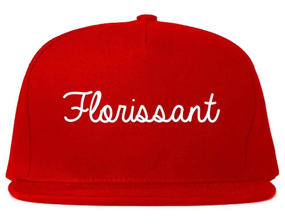 Florissant Missouri MO Script Mens Snapback Hat Red