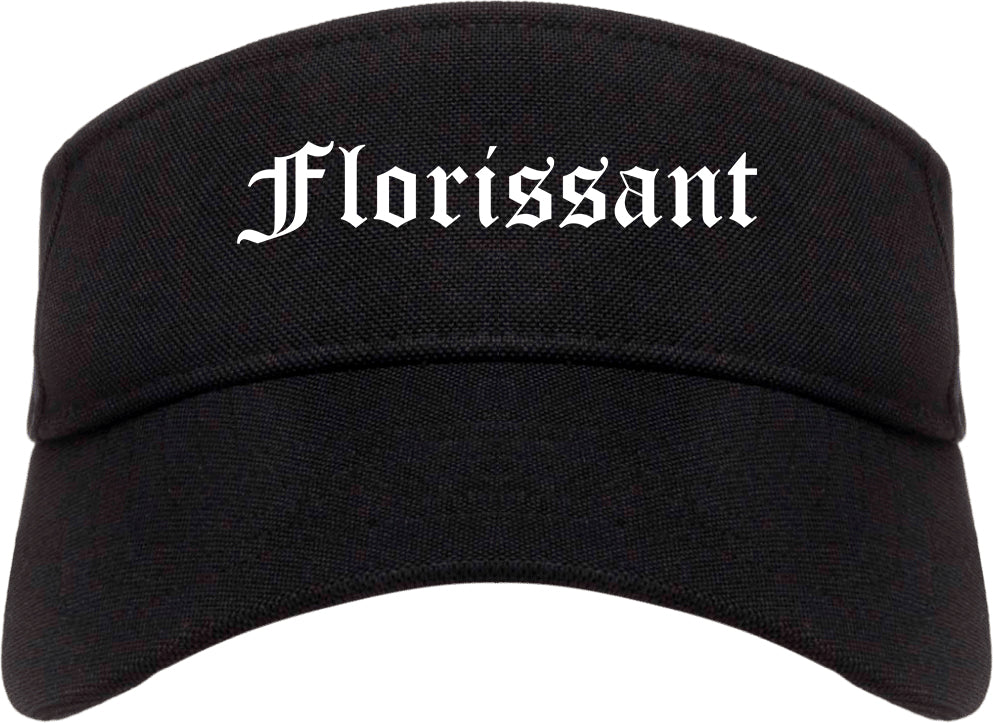 Florissant Missouri MO Old English Mens Visor Cap Hat Black