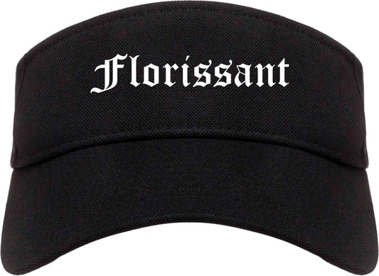 Florissant Missouri MO Old English Mens Visor Cap Hat Black