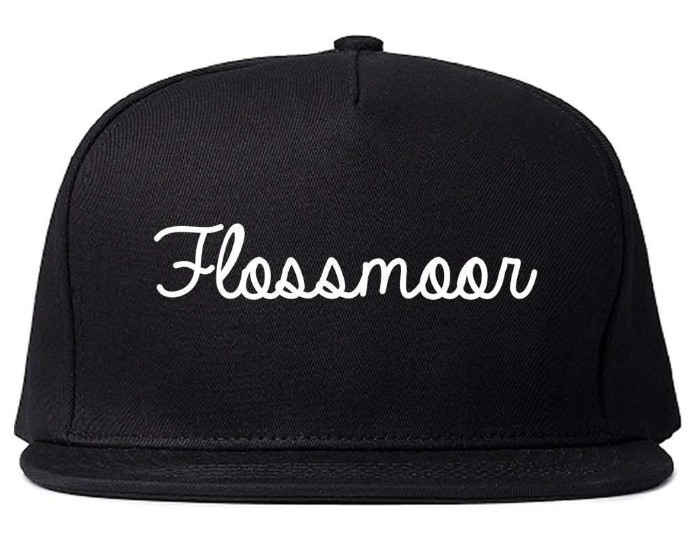 Flossmoor Illinois IL Script Mens Snapback Hat Black