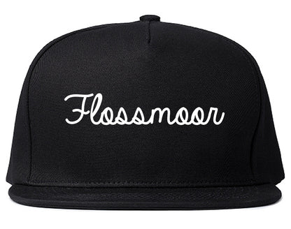 Flossmoor Illinois IL Script Mens Snapback Hat Black