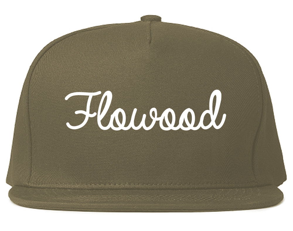 Flowood Mississippi MS Script Mens Snapback Hat Grey
