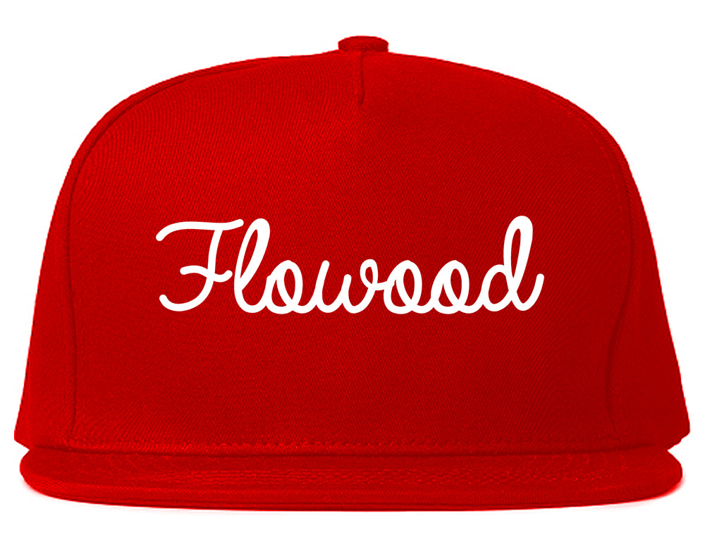 Flowood Mississippi MS Script Mens Snapback Hat Red