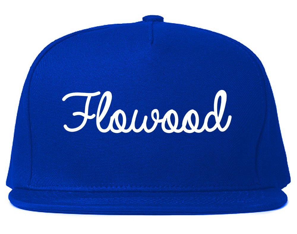 Flowood Mississippi MS Script Mens Snapback Hat Royal Blue