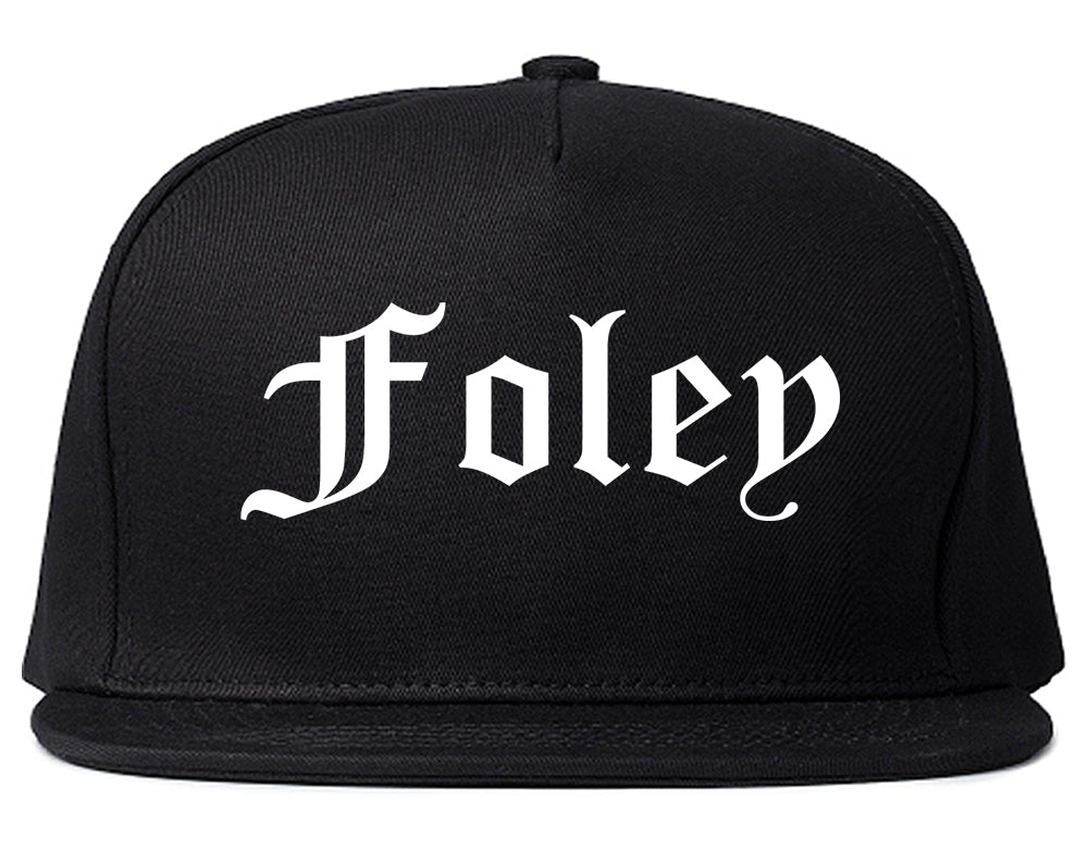 Foley Alabama AL Old English Mens Snapback Hat Black
