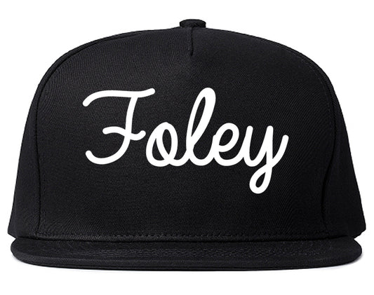 Foley Alabama AL Script Mens Snapback Hat Black
