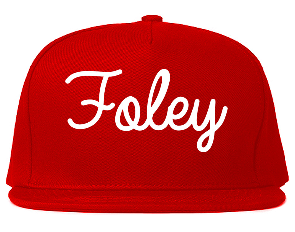 Foley Alabama AL Script Mens Snapback Hat Red