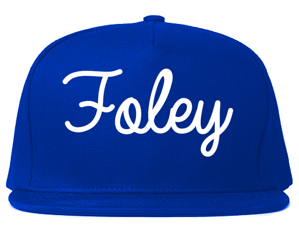 Foley Alabama AL Script Mens Snapback Hat Royal Blue