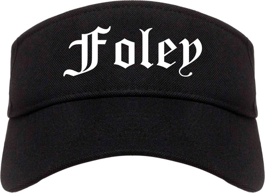 Foley Alabama AL Old English Mens Visor Cap Hat Black