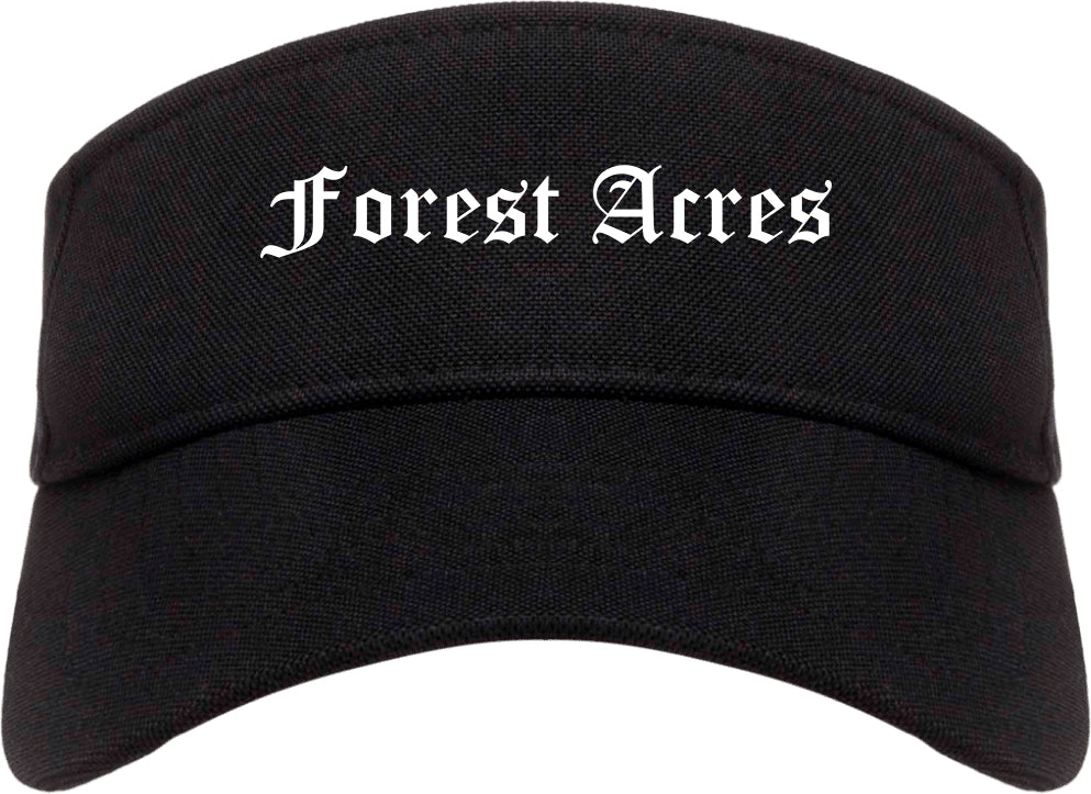 Forest Acres South Carolina SC Old English Mens Visor Cap Hat Black