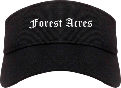 Forest Acres South Carolina SC Old English Mens Visor Cap Hat Black