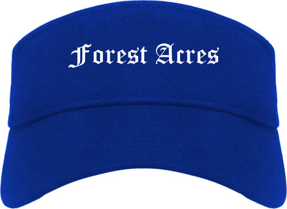 Forest Acres South Carolina SC Old English Mens Visor Cap Hat Royal Blue