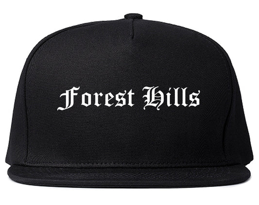 Forest Hills Tennessee TN Old English Mens Snapback Hat Black
