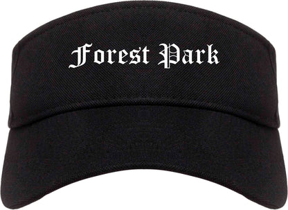 Forest Park Georgia GA Old English Mens Visor Cap Hat Black