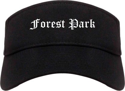 Forest Park Illinois IL Old English Mens Visor Cap Hat Black