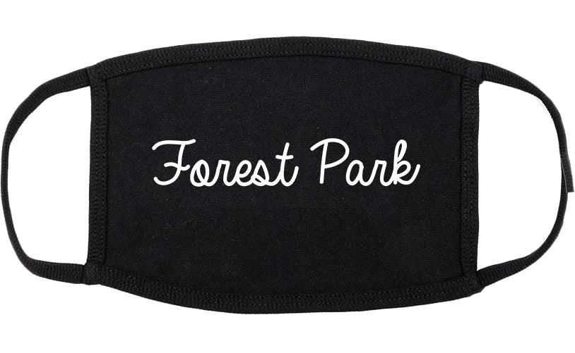 Forest Park Ohio OH Script Cotton Face Mask Black