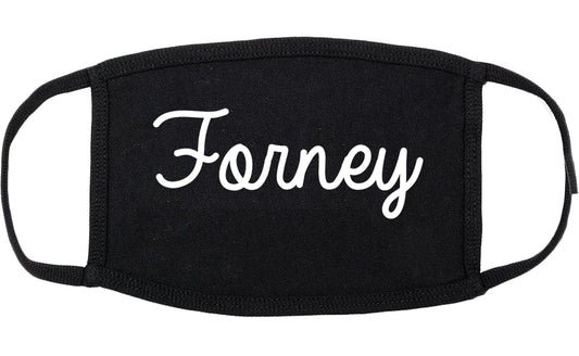 Forney Texas TX Script Cotton Face Mask Black