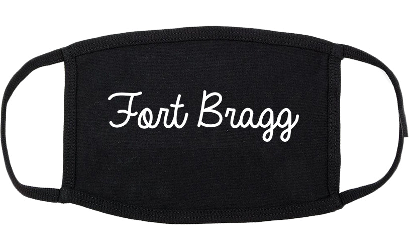 Fort Bragg California CA Script Cotton Face Mask Black