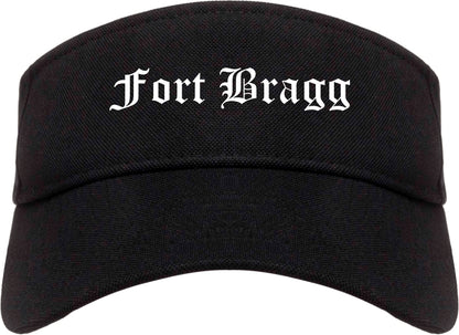 Fort Bragg California CA Old English Mens Visor Cap Hat Black