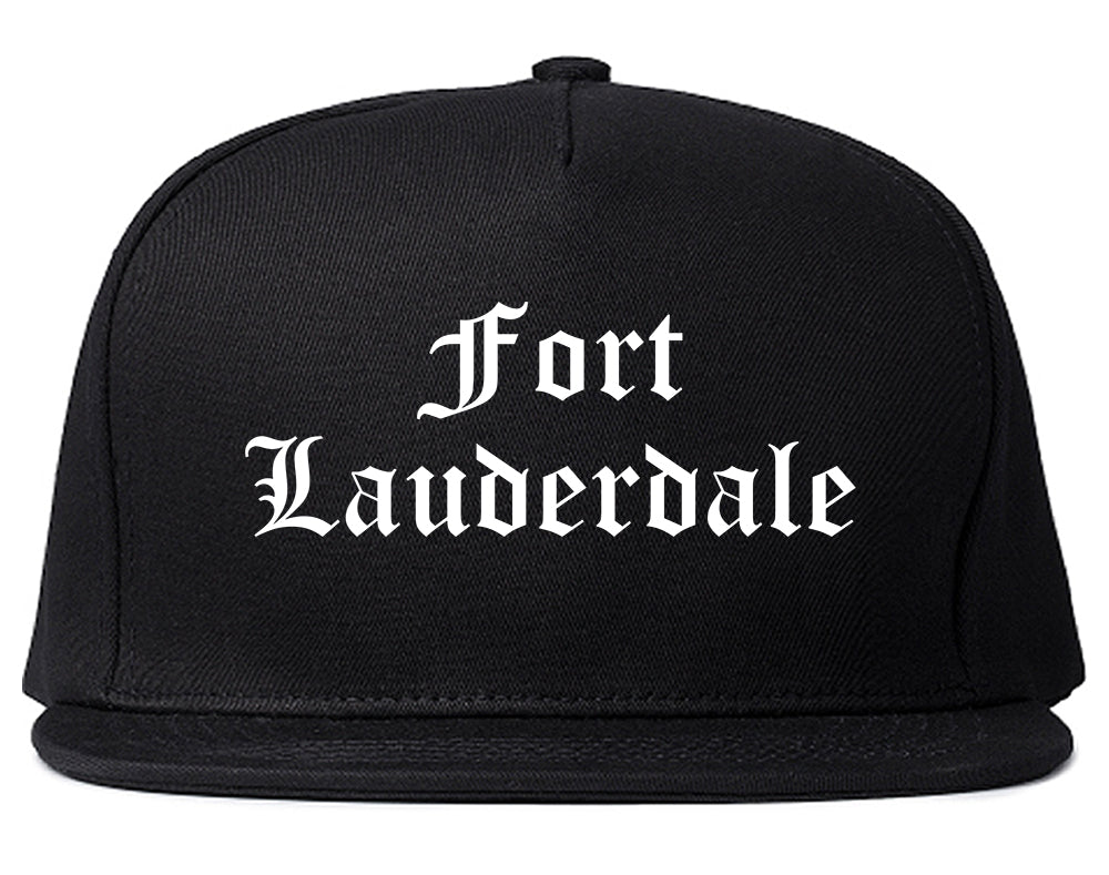 Fort Lauderdale Florida FL Old English Mens Snapback Hat Black