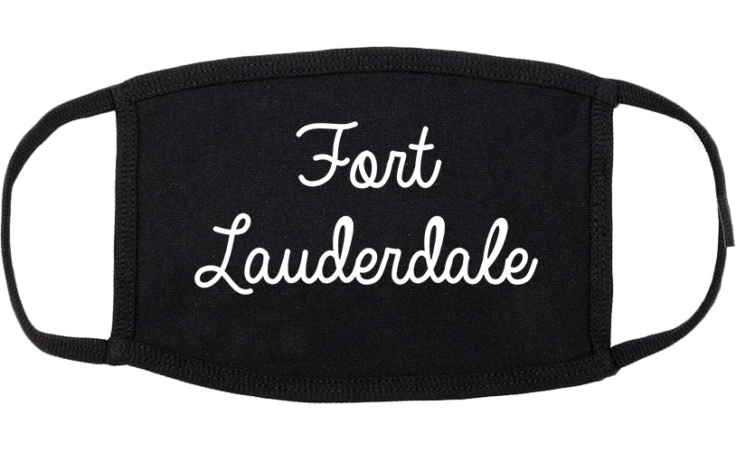 Fort Lauderdale Florida FL Script Cotton Face Mask Black