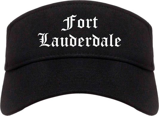 Fort Lauderdale Florida FL Old English Mens Visor Cap Hat Black