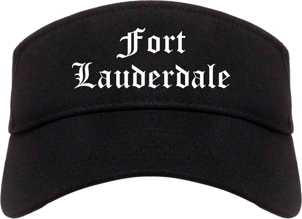 Fort Lauderdale Florida FL Old English Mens Visor Cap Hat Black