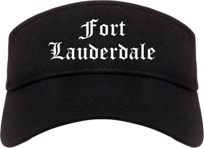 Fort Lauderdale Florida FL Old English Mens Visor Cap Hat Black