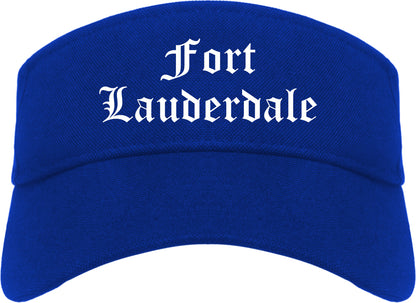 Fort Lauderdale Florida FL Old English Mens Visor Cap Hat Royal Blue