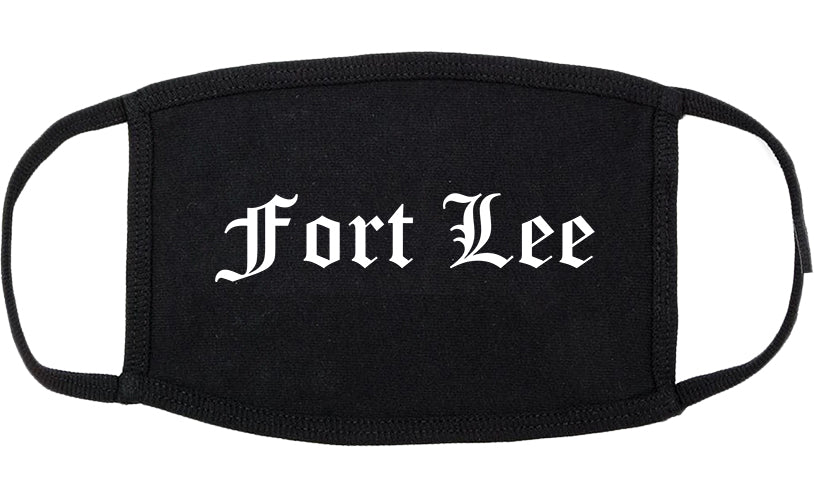 Fort Lee New Jersey NJ Old English Cotton Face Mask Black