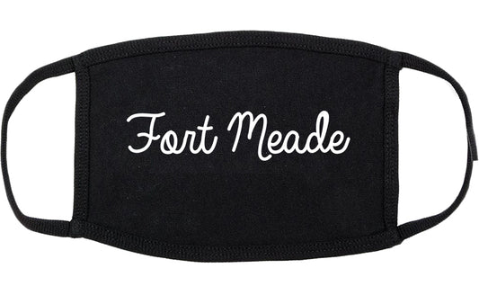 Fort Meade Florida FL Script Cotton Face Mask Black