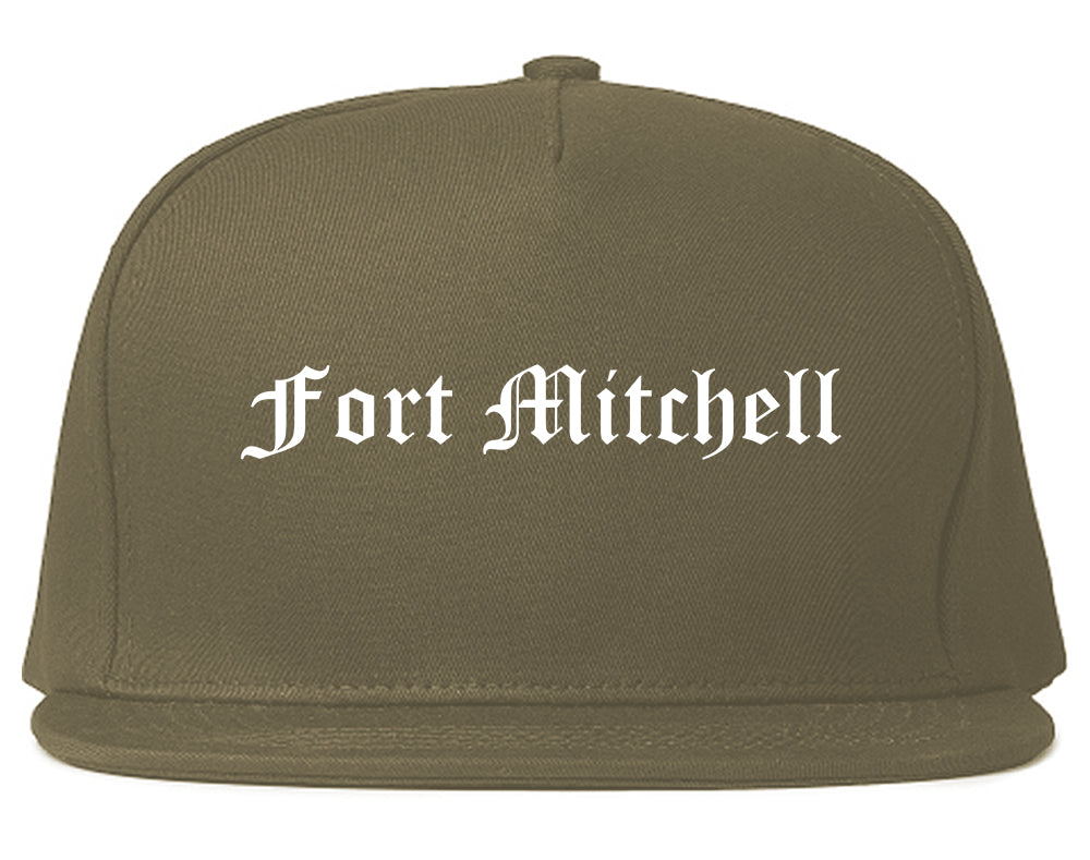 Fort Mitchell Kentucky KY Old English Mens Snapback Hat Grey