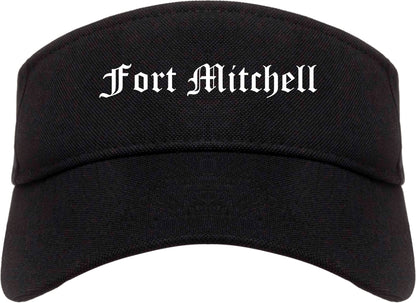 Fort Mitchell Kentucky KY Old English Mens Visor Cap Hat Black