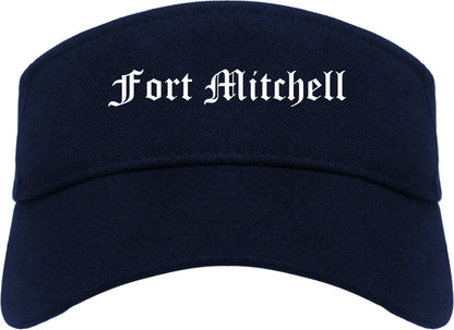 Fort Mitchell Kentucky KY Old English Mens Visor Cap Hat Navy Blue