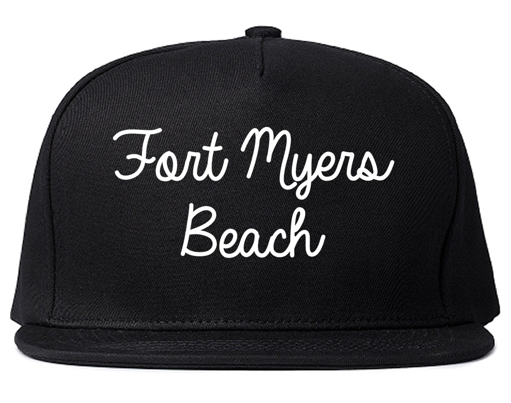 Fort Myers Beach Florida FL Script Mens Snapback Hat