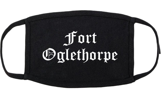 Fort Oglethorpe Georgia GA Old English Cotton Face Mask Black