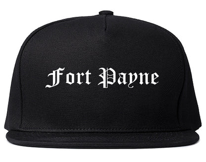 Fort Payne Alabama AL Old English Mens Snapback Hat Black