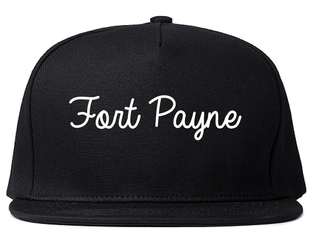 Fort Payne Alabama AL Script Mens Snapback Hat Black