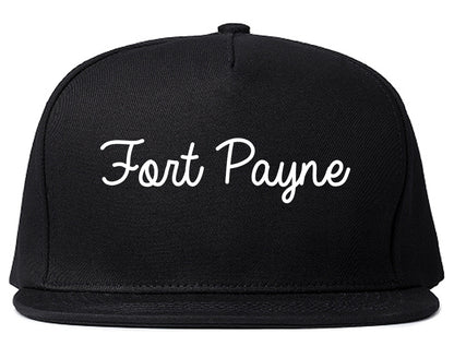 Fort Payne Alabama AL Script Mens Snapback Hat Black