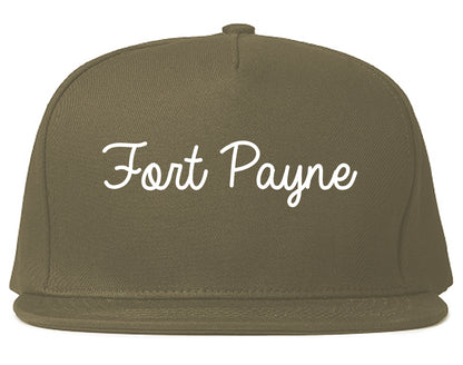 Fort Payne Alabama AL Script Mens Snapback Hat Grey