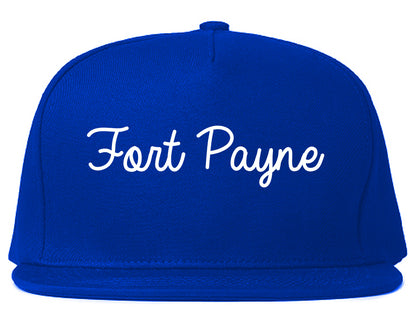 Fort Payne Alabama AL Script Mens Snapback Hat Royal Blue